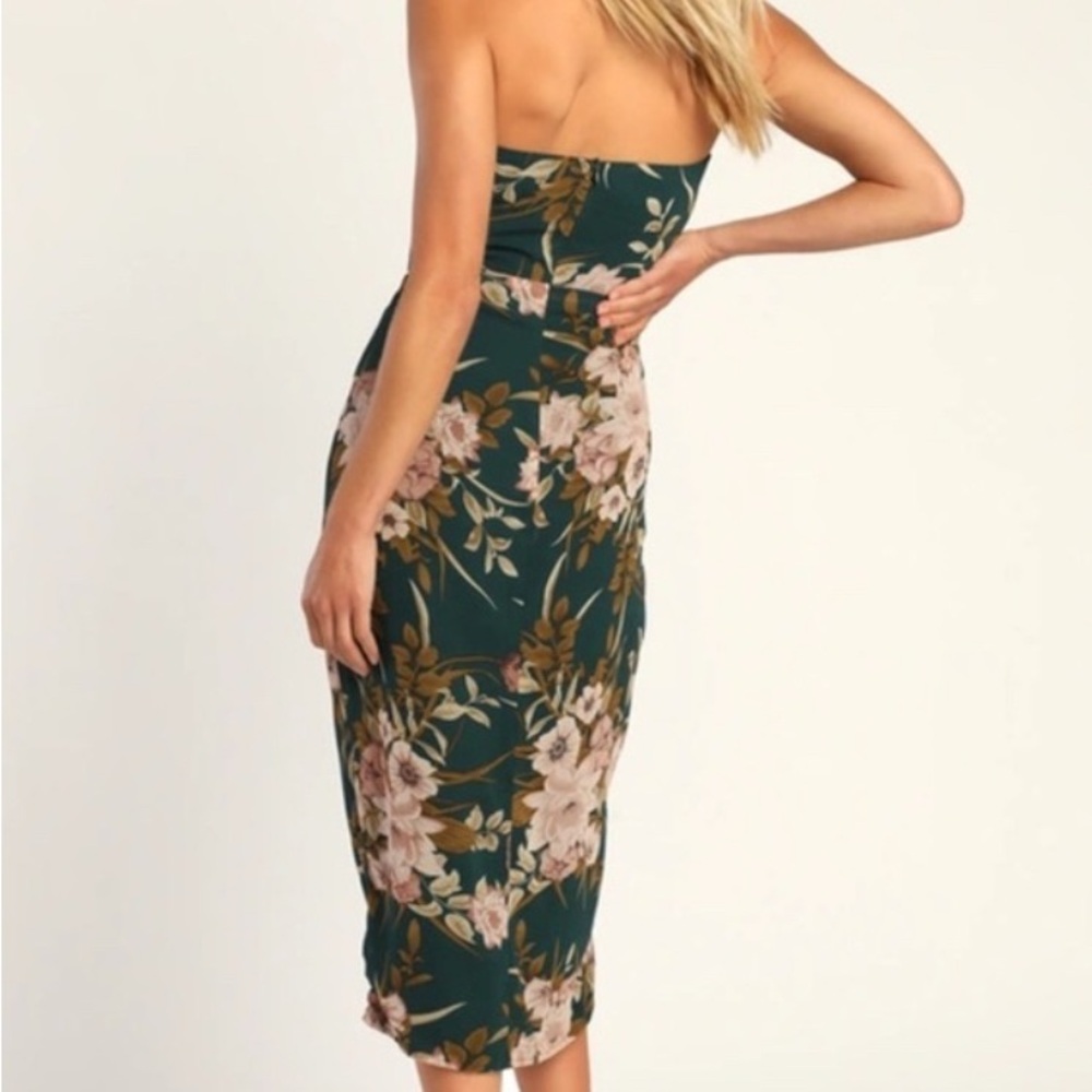 Lulus Effortless Charm Floral Strapless Dress Size Medium